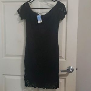 Black lace dress